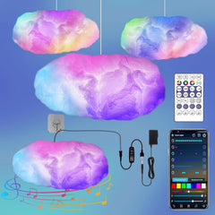 LICHASER RGB oblačna LED svetilka z Bluetooth in daljincem 60cm