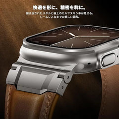 OOULOVE Pašček iz pravega usnja za Apple Watch 42–49 mm
