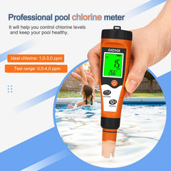 GIDIGI digitalni 7v1 tester vode pH/klor/sol/ORP/EC/TDS/temperatura