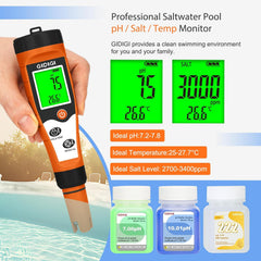 GIDIGI digitalni 7v1 tester vode pH/klor/sol/ORP/EC/TDS/temperatura