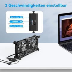 ELUTENG Dvojni USB Ventilator Za PC, PS5, Prenosnik, TV Box