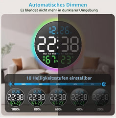 LIWANKAQI digitalna stenska ura z daljincem