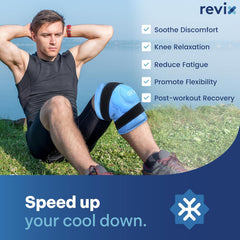 REVIX XXXL hladilna obloga za koleno po operacijah in športnih poškodbah - 50 × 30 cm