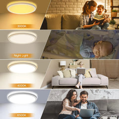 LEZOE 22cm LED stropna svetilka z daljincem
