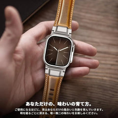 OOULOVE Pašček iz pravega usnja za Apple Watch 42–49 mm