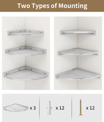 PETRALA set 3 kotnih polic iz masivnega lesa