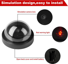 4x TOROTON Imitacija varnostne kamere z utripajočo LED-lučko