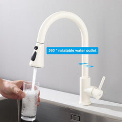 TONDIY 360° vrtljiva kuhinjska pipa z izvlečno prho in 3 načini curka