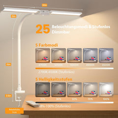 SIBRILLE RGB dvojna LED namizna svetilka z daljinskim upravljalnikom - 80 CM