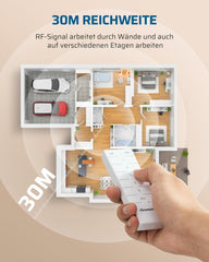 DEWENWILS brezžični vtič z daljinskim upravljalnikom z dosegom 30m