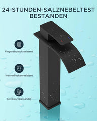 FORIOUS Kopalniška Armatura Z Vodopadnim Izlivom - 220 mm, mat črna