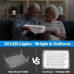 Zložljiva namizna prostoročna lupa s 50 LED lučkami - 4x povečava