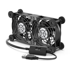 2x ELUTENG 80 mm USB ventilator s 3 hitrostmi