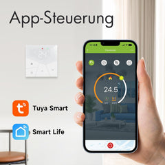 Pametni WiFi termostat za ogrevanje na plinski ali vodni kotel, 230 V, 5 A,