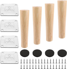 AKOLAFE 4-delni set lesenih nog za pohištvo 20cm (hrast)