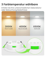 9x ALUSSO 85mm LED vgradna svetilka