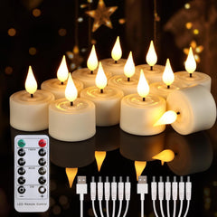 12x CIBNEW LED čajne svečke z daljincem
