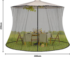 SEKEY nastavljiva mreža proti komarjem za senčnik 250–300 cm