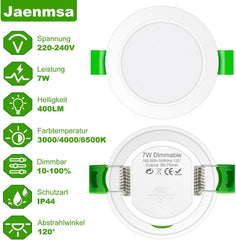 6x 7W JAENMSA LED Vgradni Spoti