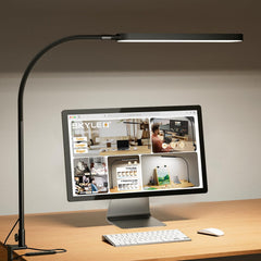 SKYLEO LED namizna svetilka z objemko in gibljivim vratom