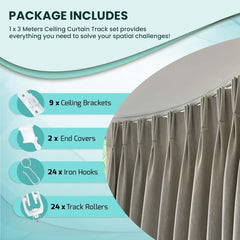 URBANRED fleksibilna stropna zavesna tirnica – 3 m