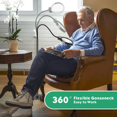 NZQXJXZ povečevalno steklo s svetilko in stojalom - 5x in 10x povečava