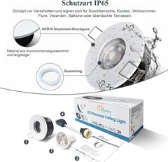 6x 5W 6000K SWEIER LED Vgradni Reflektorji 5W 6000K