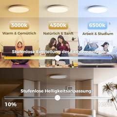 Aphyni RGB LED stropna svetilka 24 W 30 cm z upravljanjem prek aplikacije
