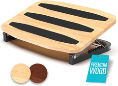 COREMINDED Ergonomski nastavljiv podnožnik za pod mizo iz masivnega lesa