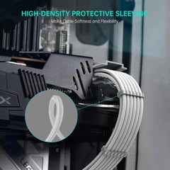 Podaljševalni napajalni kabel za grafično kartico, 16(12+4) pin na 3×8 pin, 30 cm, 600 W