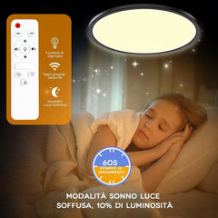 YEXATI LED stropna svetilka 24W z daljincem 29,5cm