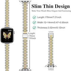 MIOHHR Eleganten Kovinski Pašček za Apple Watch 38/40/41 mm