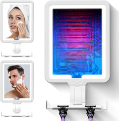JADAZROR 24x18cm Ogrevano Ogledalo za Tuširanje proti Rosi z LED Osvetlitvijo