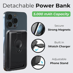 CHARGit Magnetno Brezžičn Polnilno Stojalo z Odstranljivo Power Bank Baterijo za Apple naprave