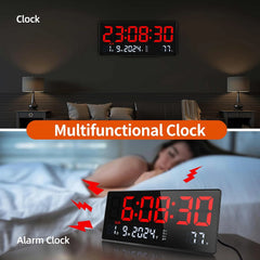 FULOON digitalna LED stenska ura 40 cm