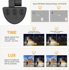 50 W 3-Glavni LED reflektor s senzorjem gibanja - 5000 lm