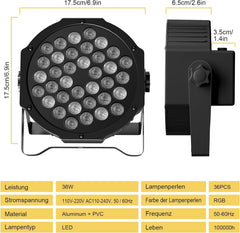 GDJRTTK RGB LED PAR Reflektor 72W Disco Luč