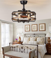 IZOWE Vintage Stropni Ventilator Z Osvetlitvijo