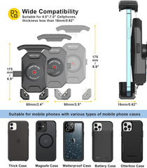 Nosilec za telefon za na vilice motornega kolesa z protikradljivim sistemom