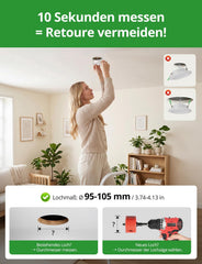 12x HOMEOW LED vgradna stropna svetilka 7W 6000K IP44