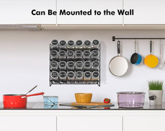 SEMLOS organizator za začimbe s kljukami za omarice in stensko montažo