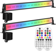 2x LINKE 44 cm RGB LED stenska svetilka z daljincem - 42 W