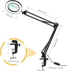 TOMSHINE Fleksibilno Povečevalno Steklo z LED Lučko in Stojalom - 8x povečava