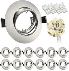 WONDLUMI komplet 12 vgradnih reflektorjev GU10 z nastavljivimi okroglimi okvirji