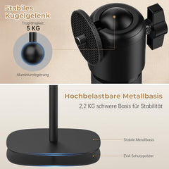 POLESTO Kovinsko Stojalo za Projektor z Nastavljivo Višino 50–125 cm, z 360° Vrtenjem