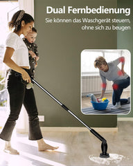 LEEBEIN električna čistilna krtača z 8 nastavkiin teleskopskim ročajem