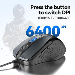 TECKNET žična USB miška z ergonomsko zasnovo