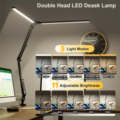 SKYLEO LED namizna svetilka za domačo pisarno, ultra svetla 2400LM svetilka z daljinskim upravljanjem