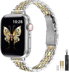 MIOHHR Eleganten Kovinski Pašček za Apple Watch 38/40/41 mm