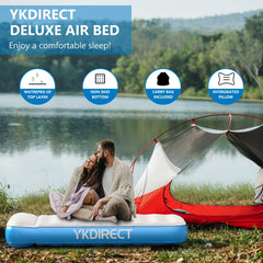 Napihljiva postelja za kampiranje za eno osebo, 190 × 100 × 22 cm